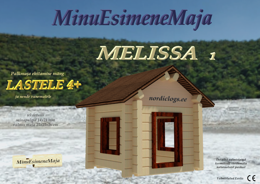 Mudelid, MELISSA 1 pakendi illustratsioon, mudeli informatsioon, MinuEsimeneMaja